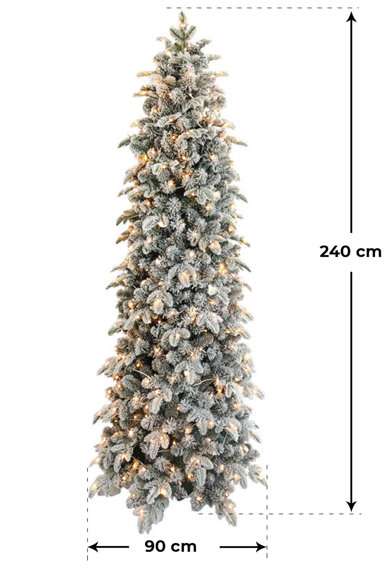 Albero di Natale artificiale EDELIRA in vaso decorativo, innevato, 170 cm