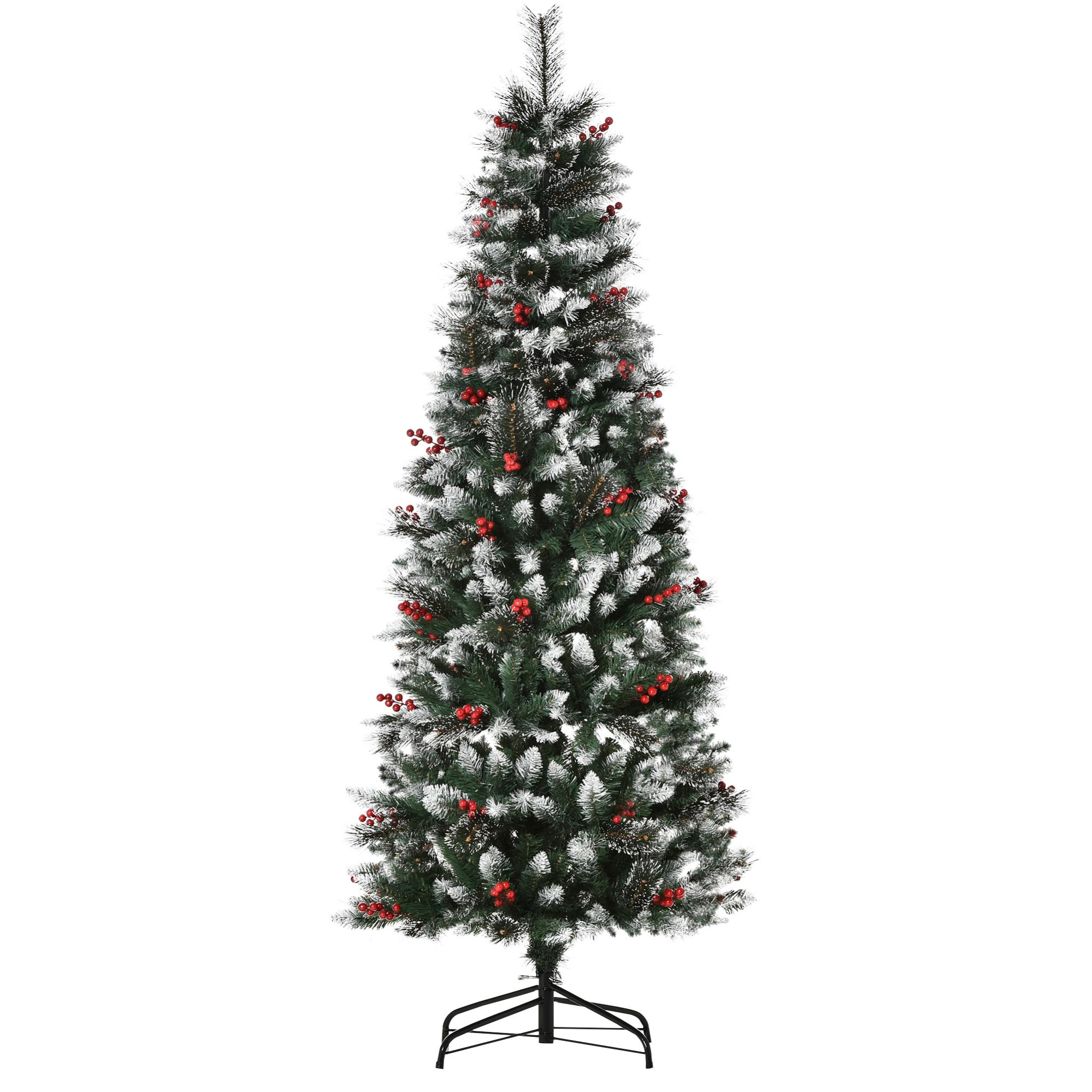 Albero di Natale Artificiale Noel, Punte Innevate e Pigne, Effetto