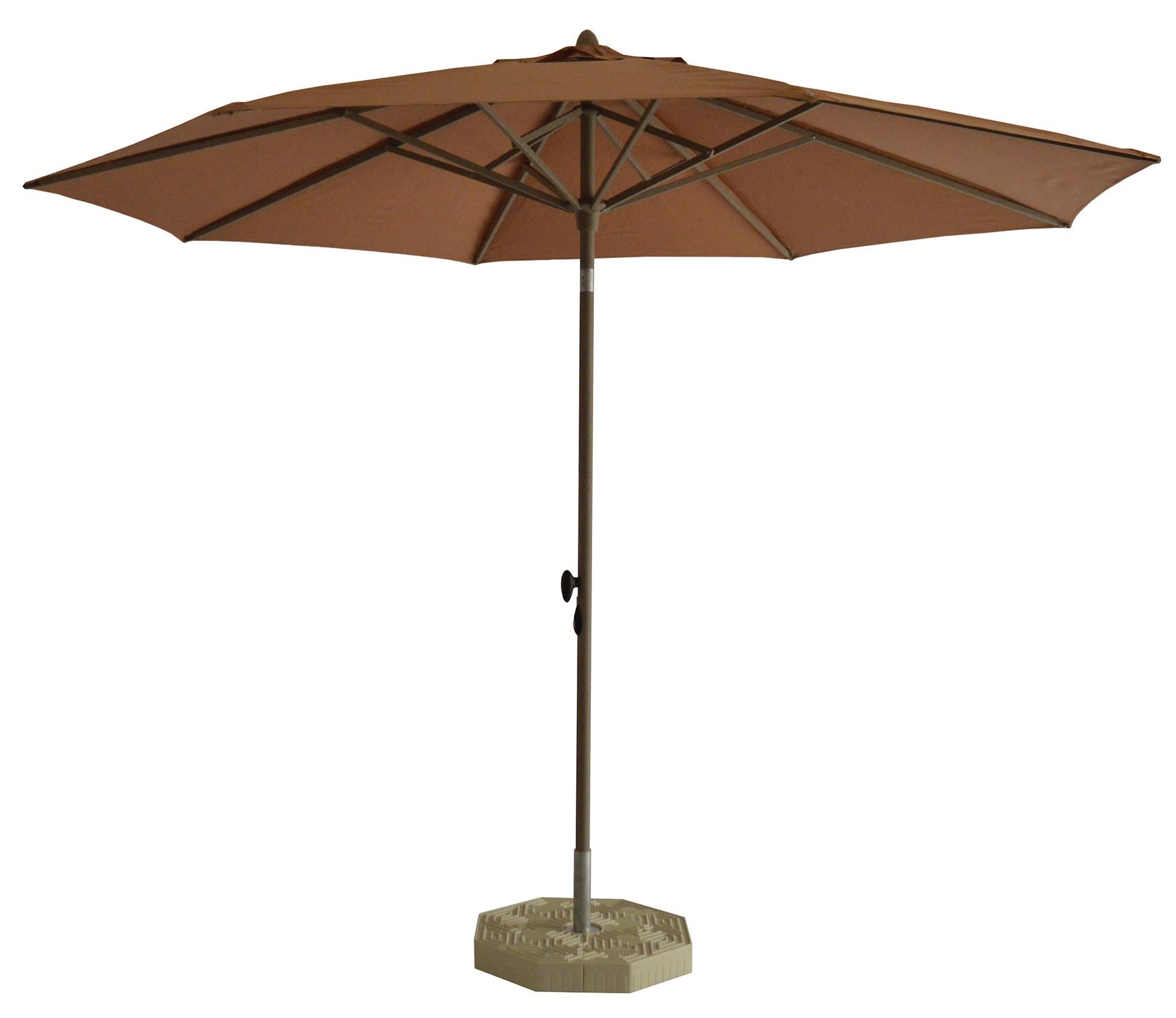 Ombrellone da Giardino Ø3 m Palo Ø40 mm in Alluminio Marrone Satinato