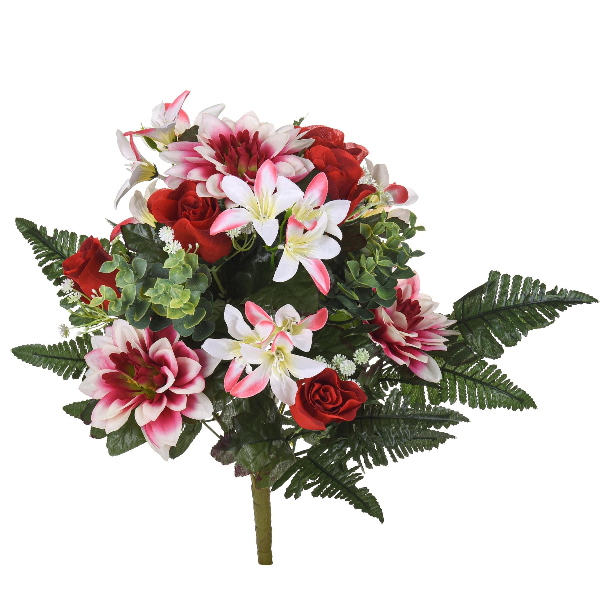 Bouquet Di Papaveri Artificiali Rossi – 9 Steli Con Fiori Di Seta, Altezza 45 Cm – Per Commemorazioni E Decorazioni