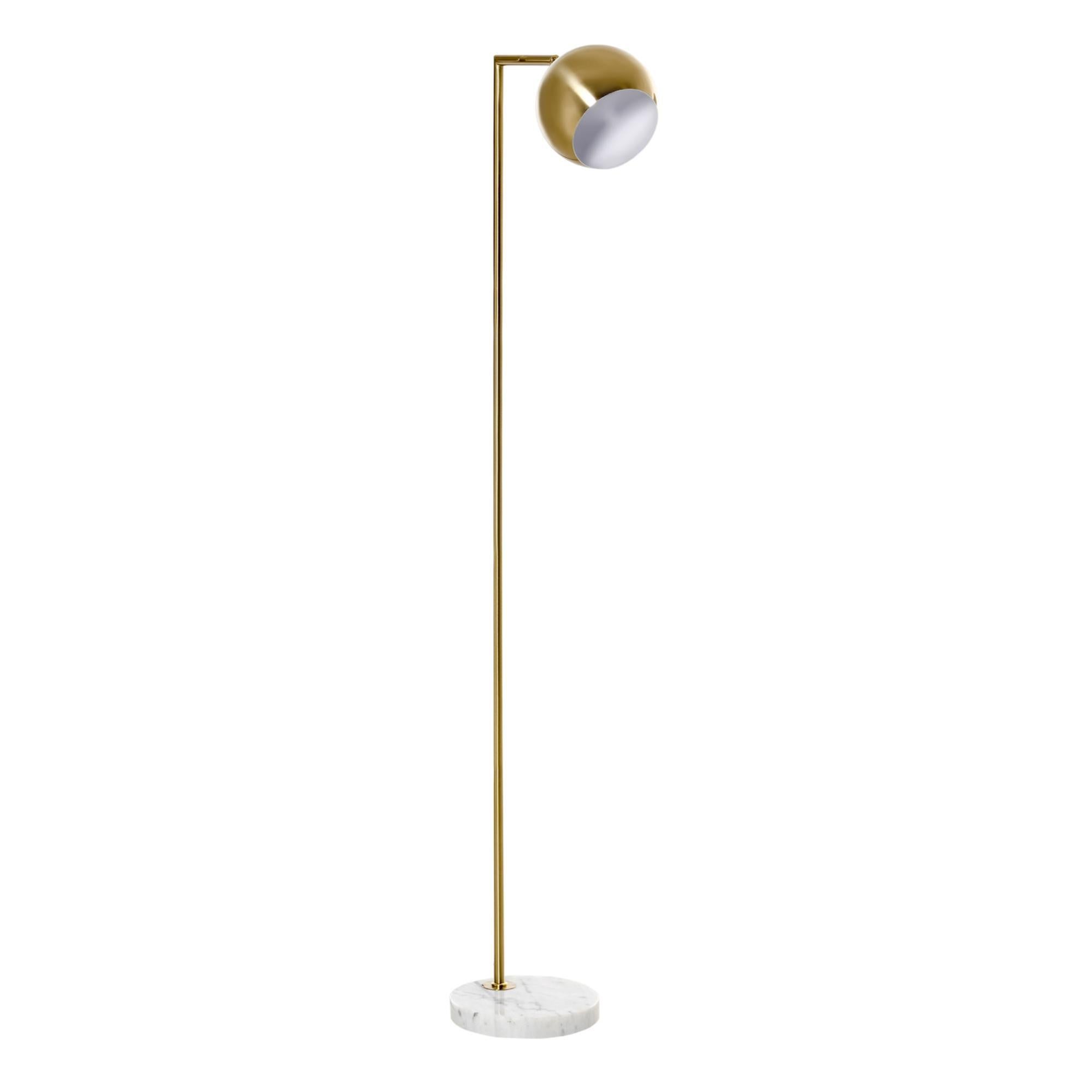 Ambimall Lampada Da Terra Alta Con Paralume In Lino Regolabile - 3 Temperature Di Colore, LED 9W Inclusa