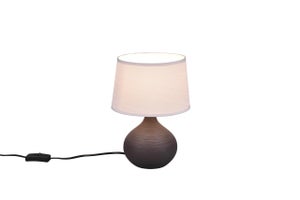 Lampada tavolo da Interno E14 in Ceramica Marrone