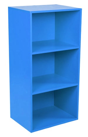 Cubo mensola 35 cm componibile a libreria arredamento moderno / Cubo con  anta / Blu