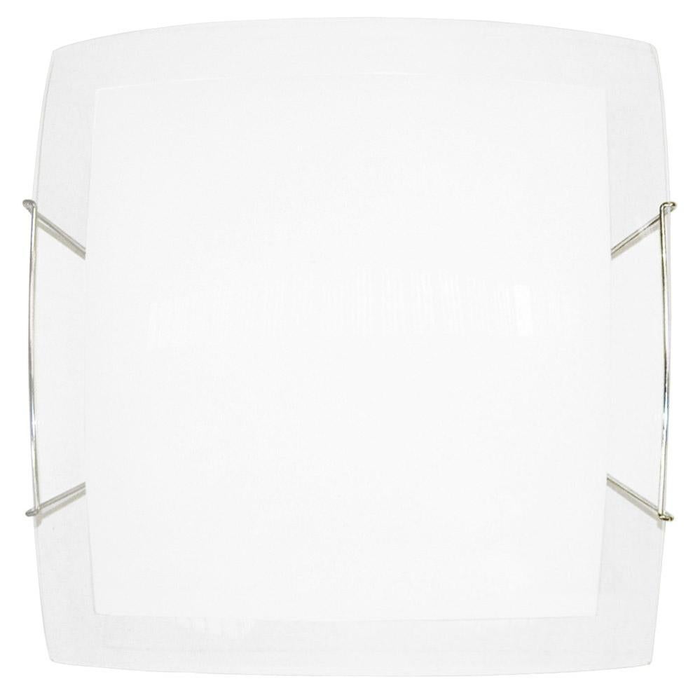 Sospensione 2xE27 Montatura Bianco Vetro Lastra Bianco E-Energy Anastasia