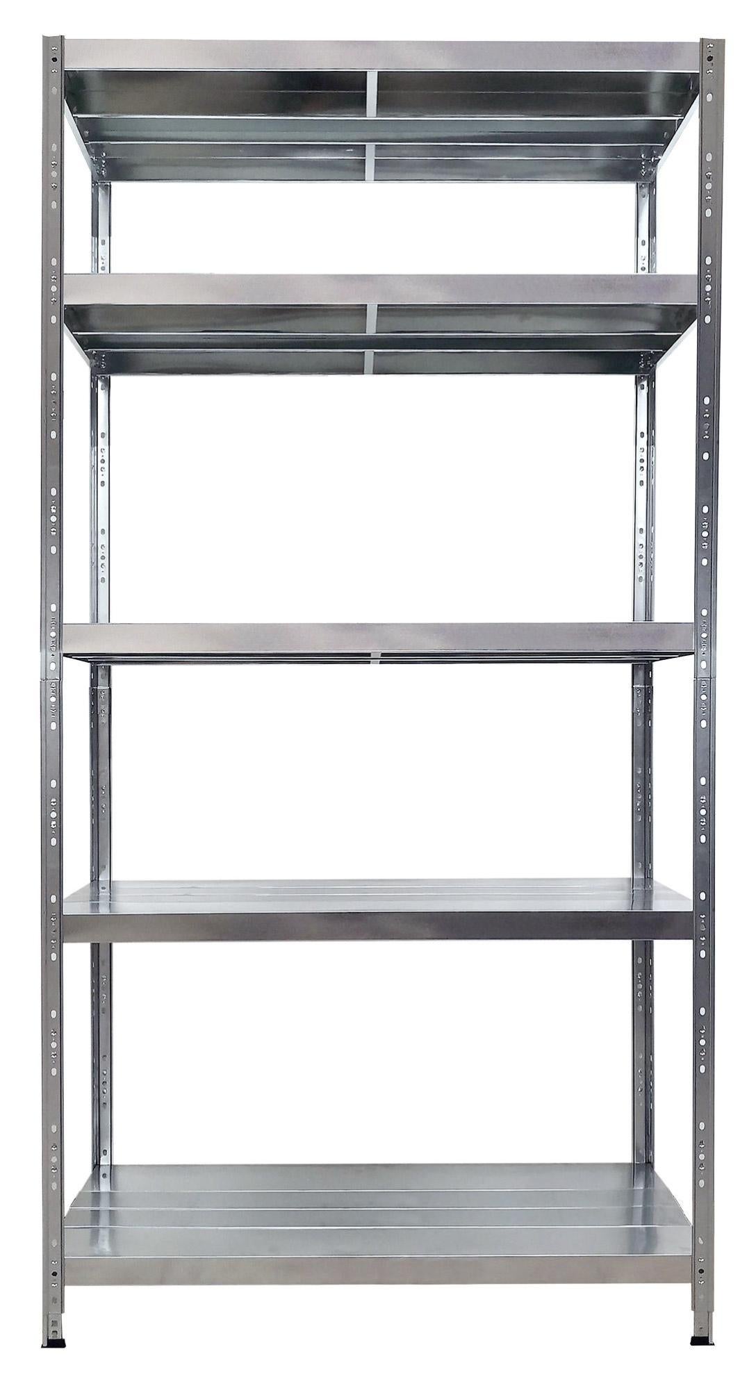 Scaffale Metallico 5 Ripiani AERREGI - 180x60x30 Cm, Portata 100kg A Ripiano, Per Garage, Cantina O Officina - Foto 10