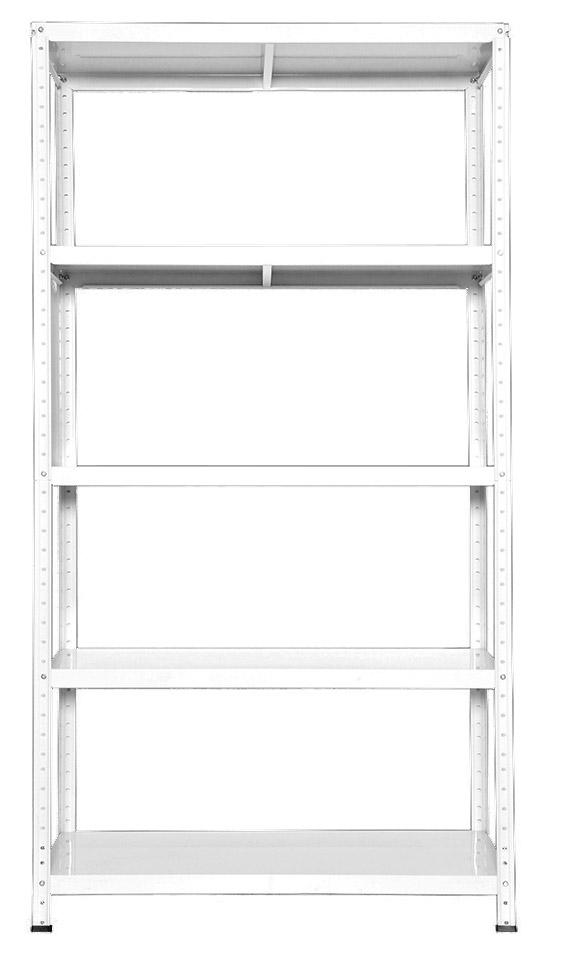 Scaffale in Metallo 5 Ripiani 100x40x187 cm Ettore Bianco