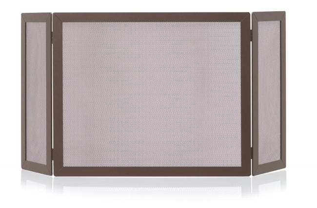 Set Camino In Ferro Battuto Nero Con Parascintille 100x48 Cm E Kit Attrezzi 58 Cm Attizzatoio