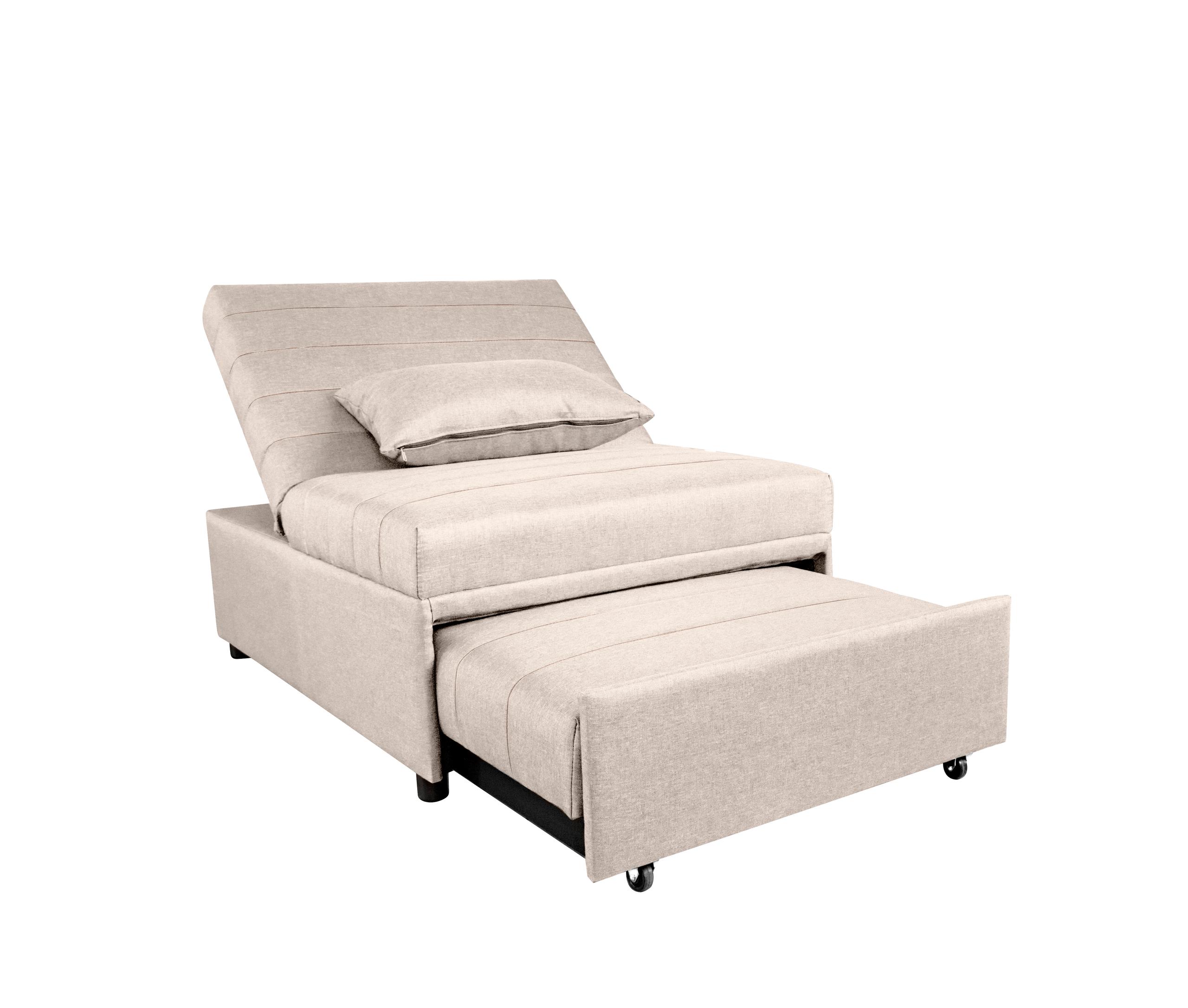 Poltrona Letto Singolo Trasformabile 80x90x80 cm in Tessuto