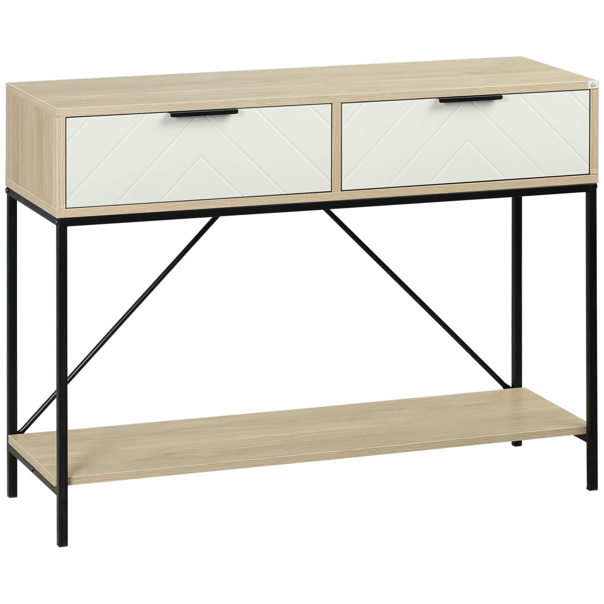 Tavolo Consolle Bianco Firbnus 80x30x80 Cm - Mobile Ingresso In Truciolato Con Ripiano - Per Soggiorno, Corridoio