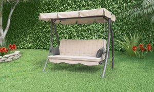 DONDOLO HAITI 2 POSTI DA GIARDINO TERRAZZO 160X112x163 BEIGE