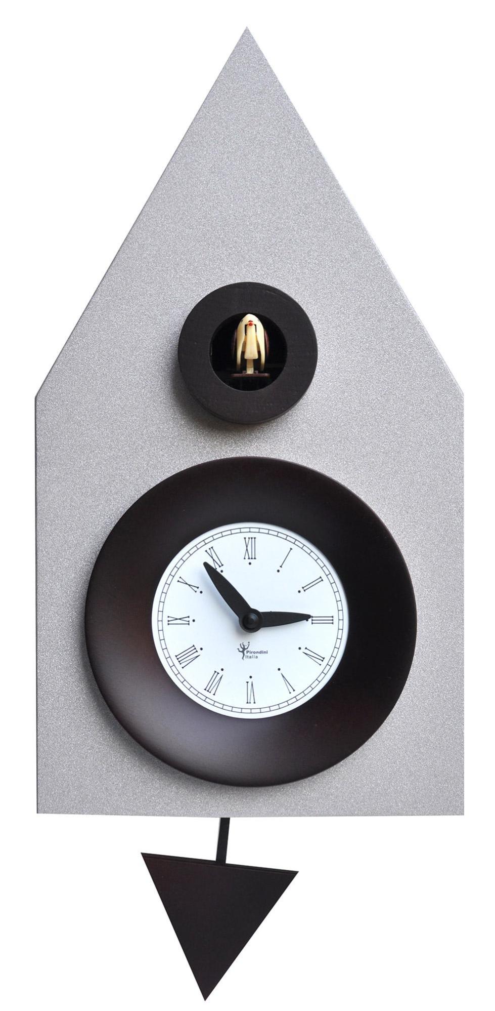 Orologio A Cuc&ugrave; Da Parete Stile Chalet - Design Moderno Con Uccello E Suono, Bianco Sporco