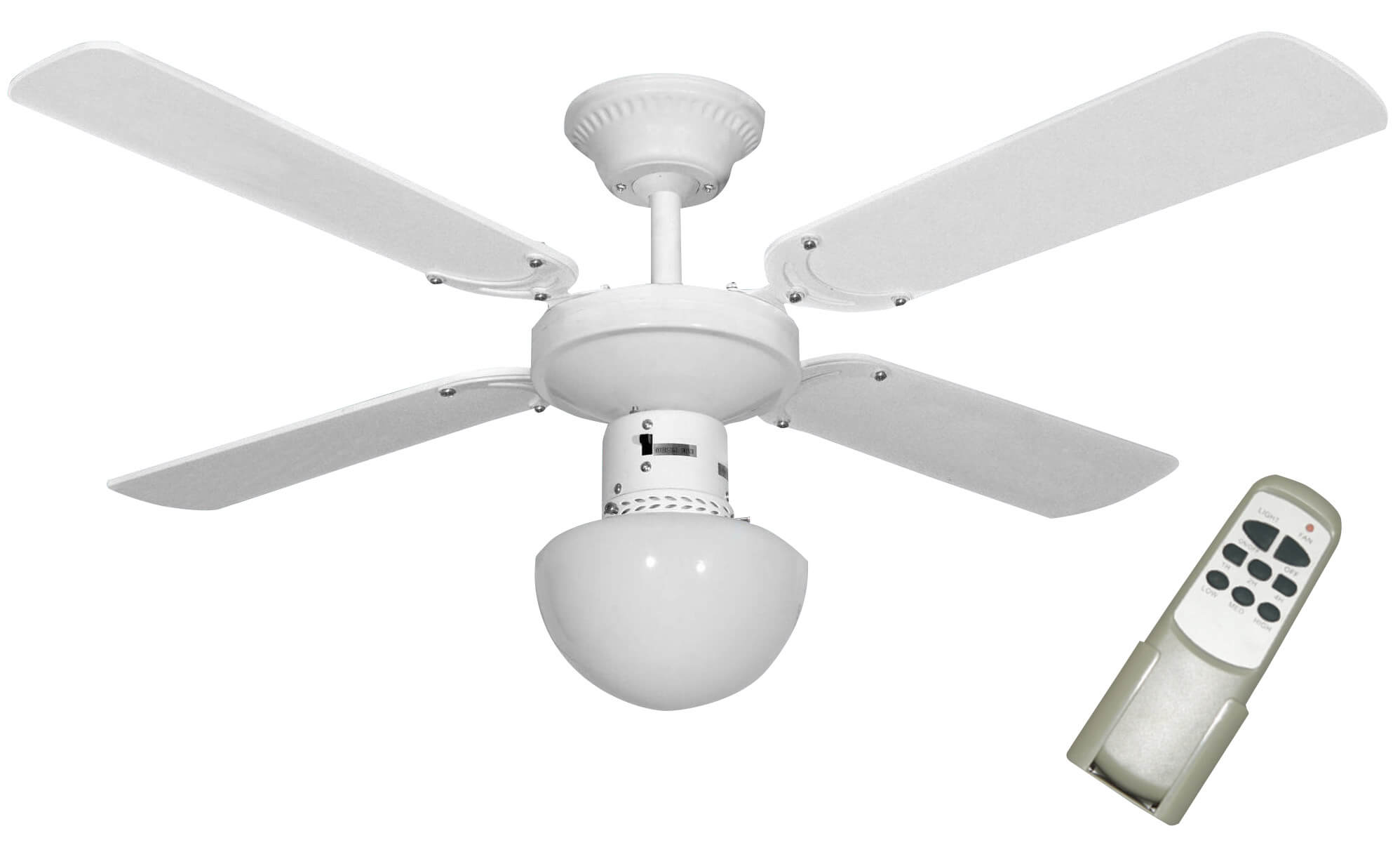 Ventilatore da Soffitto 6 Pale e Lampada LED Ø132x40 cm 6 Velocità