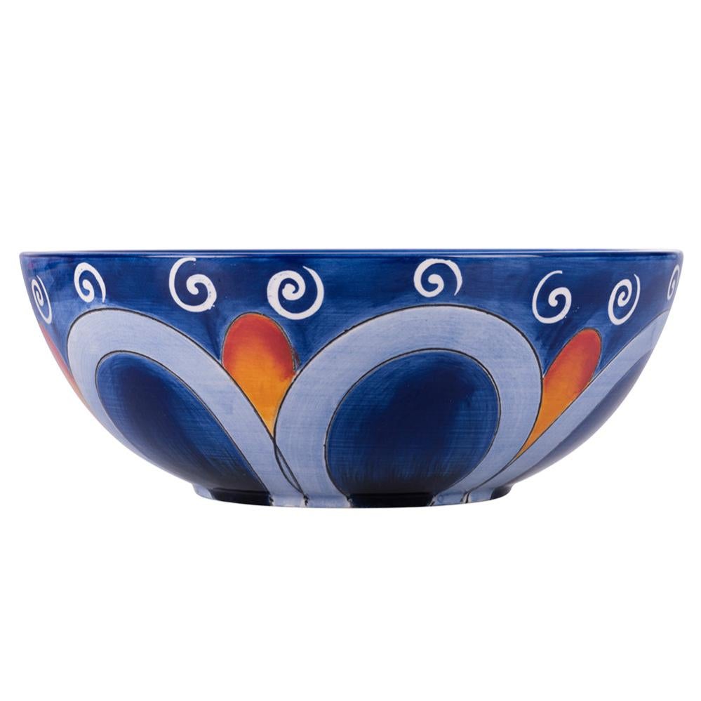 Trade Shop Insalatiera In Ceramica Carretto Siciliano – Ciotola Rotonda Decorativa Diametro 21cm, Centrotavola Estivo Con Limoni
