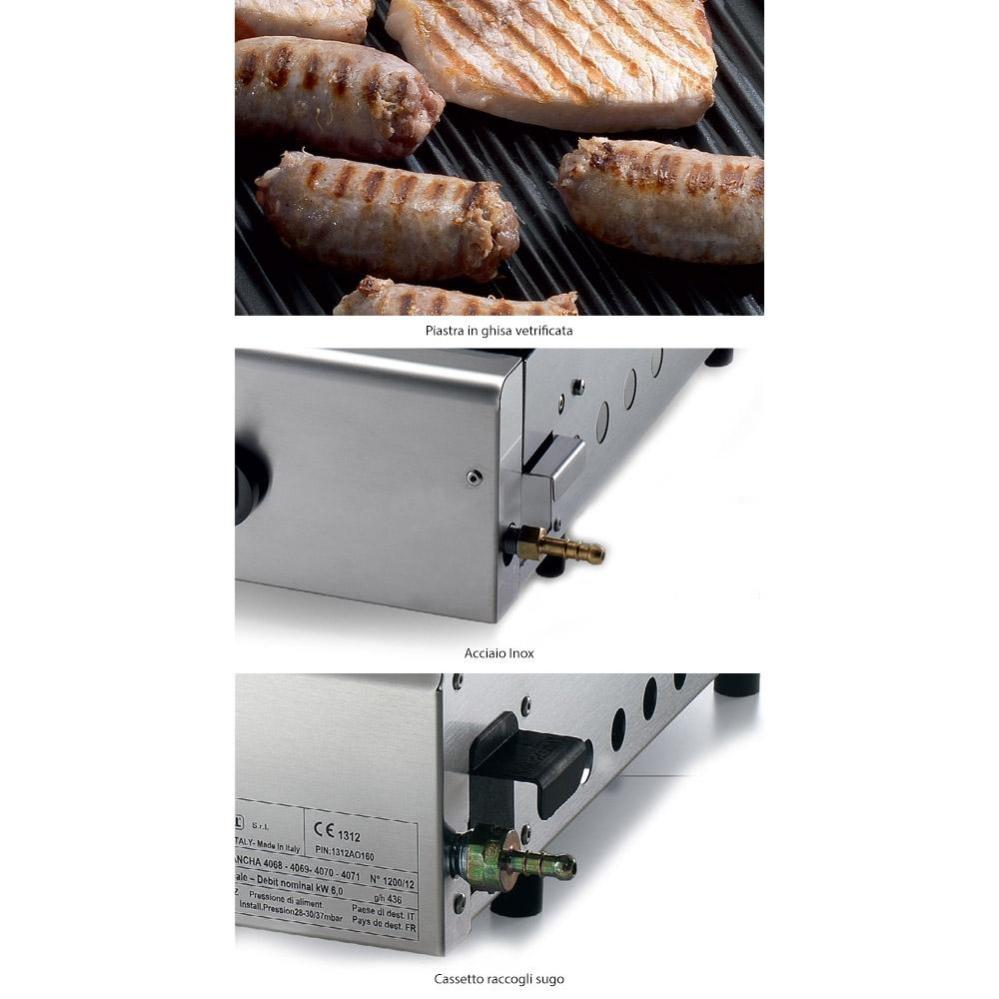 Piastra Di Cottura A Gas Ompagrill Doppia - In Ghisa Per GPL E Metano - Foto 5