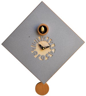 Orologio a Cucù da Parete 26X54X14Cm Pirondini Italia Uccellini Faggio e  Betulla