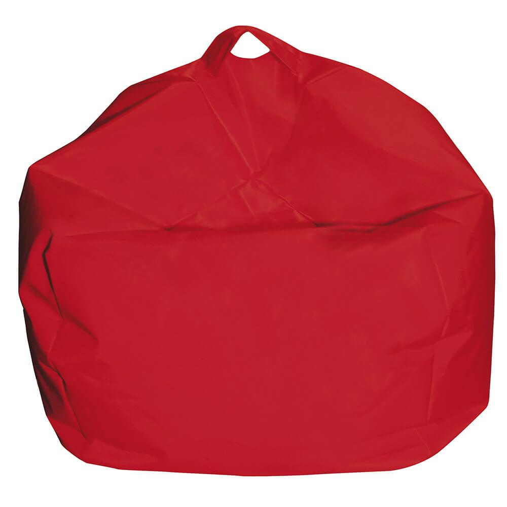 Pouf poltrona a sacco Comodone, h 120 x Ø 80 cm, Nylon, Rosso - Poggiapiedi  e Pouff