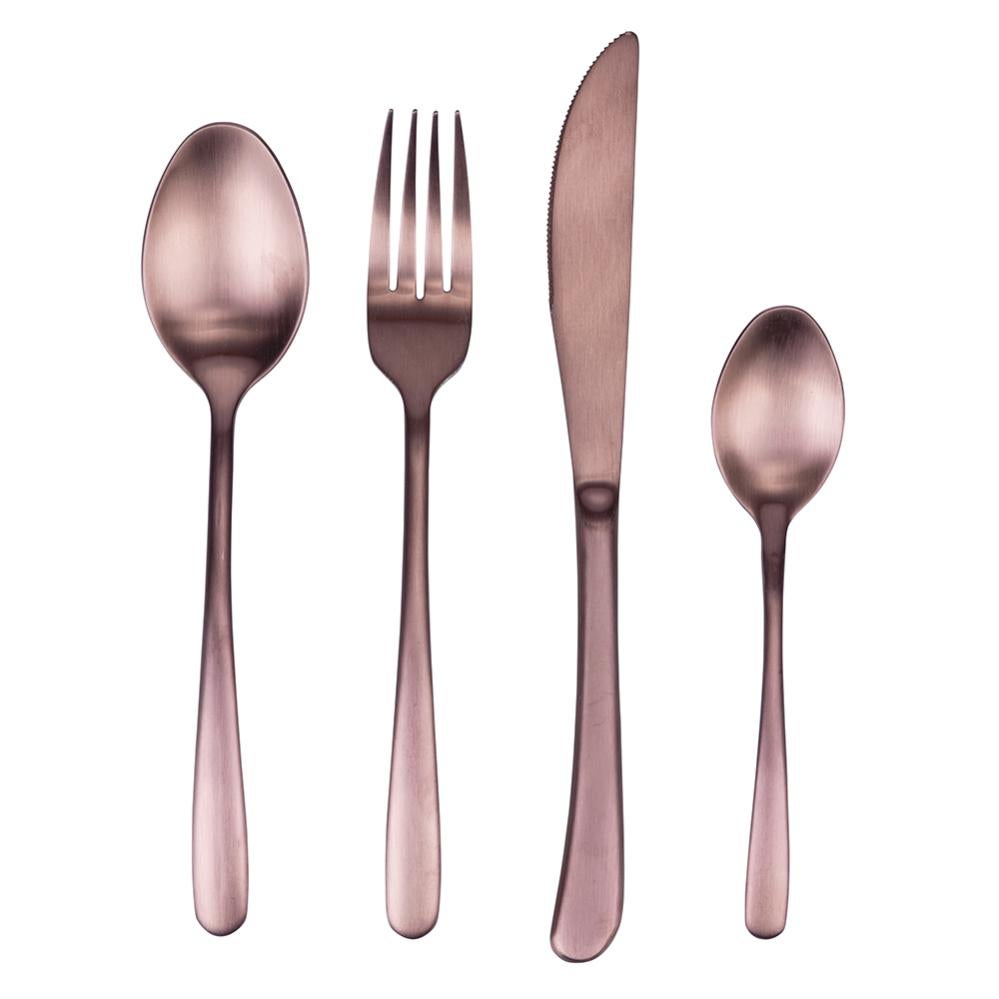 Posate Rame Collection Servizio Set di Posate 24 Pezzi in Acciaio Inox VdE Tivoli 1996 Drop ...