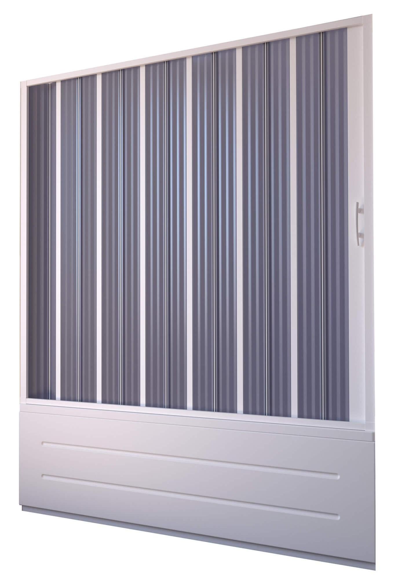 Box Doccia Anja 70x160cm - Anta A Soffietto, Apertura Laterale, Bianco, Made In Italy