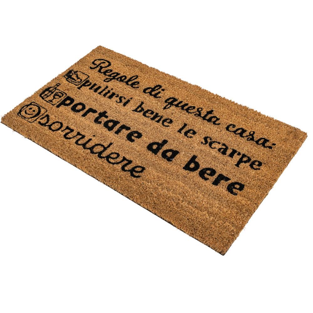 Zerbino Antiscivolo 40x60 Cm - Tappeto D'Ingresso In Poliammide Con Retro In PVC, Lavabile