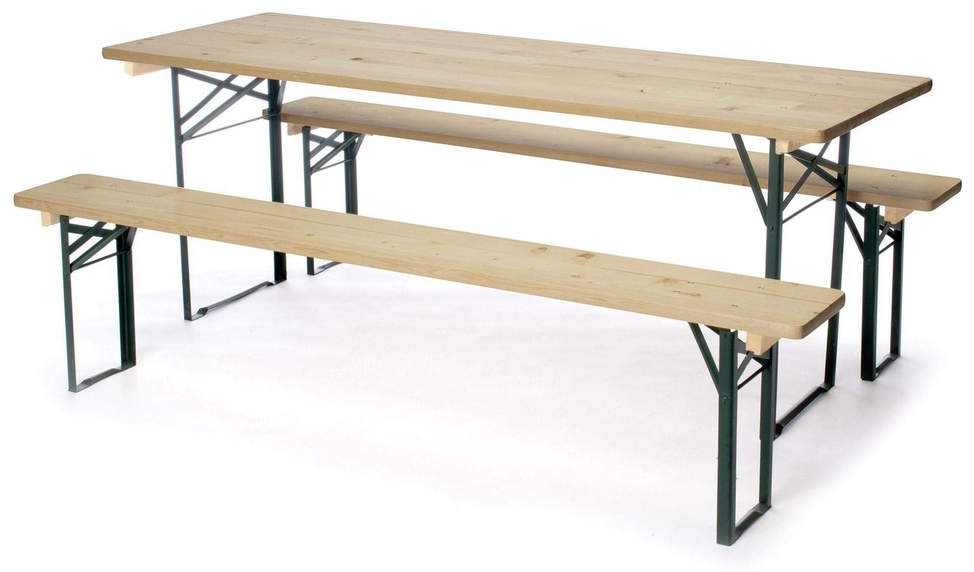 Set da Birreria PICNIC Tavolo 2 panche legno richiudibile 120x60x76 STI Giardino