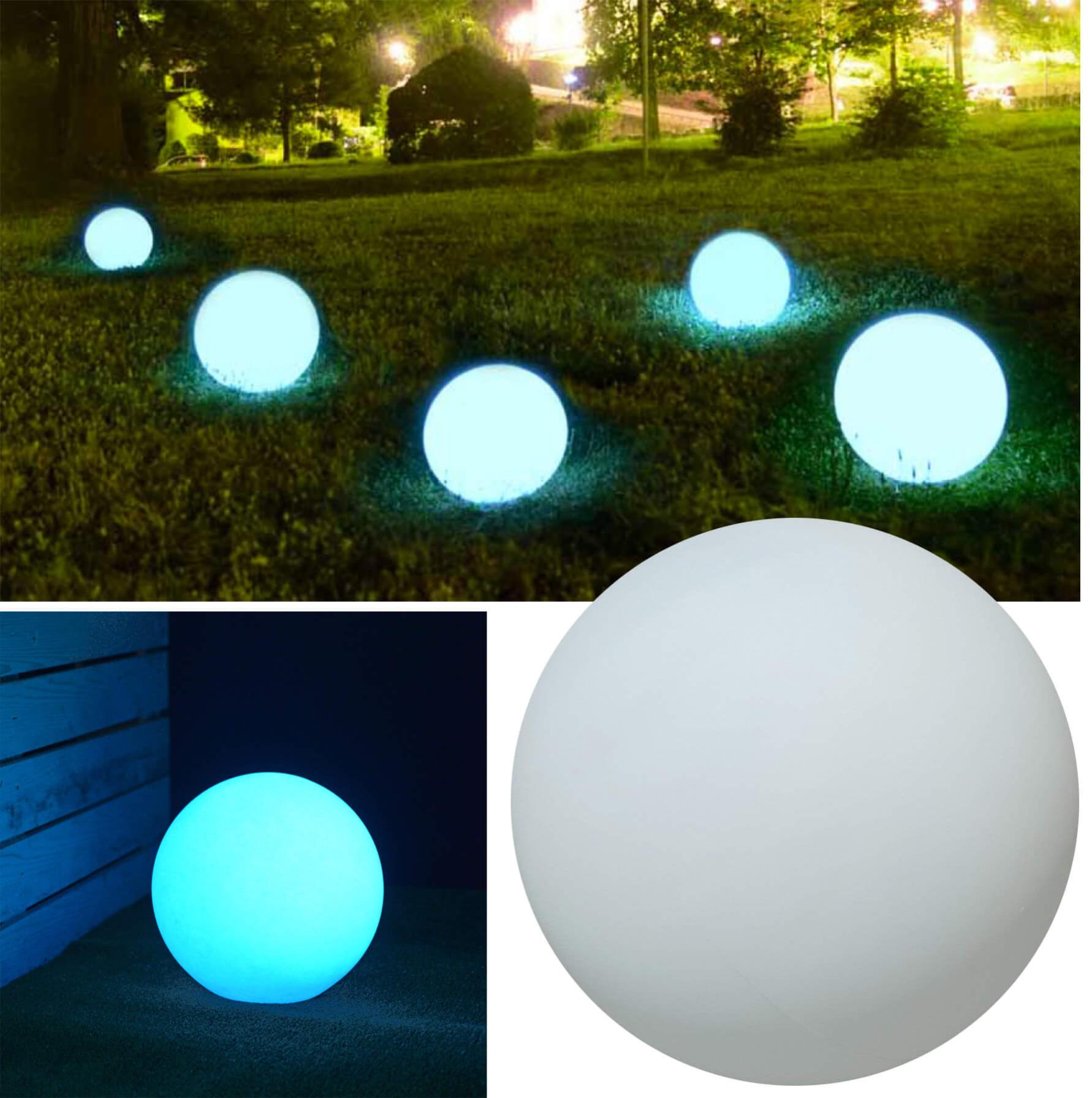Sfera Luminosa Da Giardino Moon 45 - Diametro 45 Cm, IP65, LED Incluso, Made In Italy