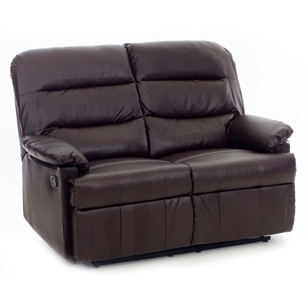 Divano Letto | Divano Convertibile | Sofà Letto a 2 Posti Marrone in Similpelle CFW41971 | Leroy
