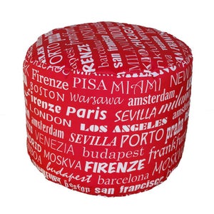 Pouf POUFF Puff PUF Tondo Arredamento Eco-Pelle POGGIAPIEDI Design