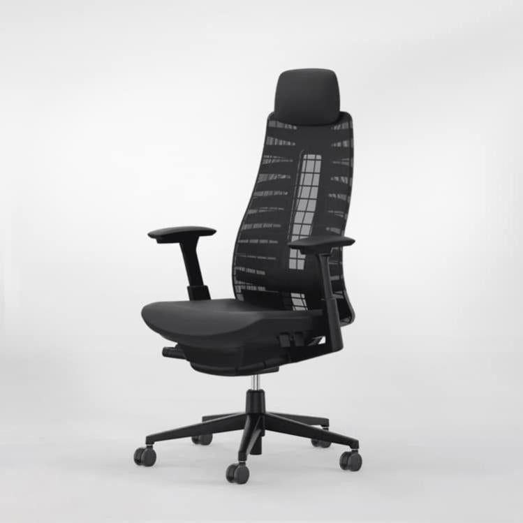 Haworth Fern Headrest Ergonomic Desk Chair Outer Space Leroy Merlin