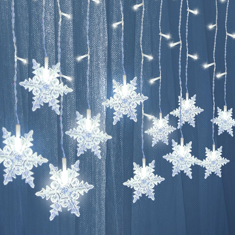 Rideau lumineux LED flocon de neige intérieur rideau lumineux