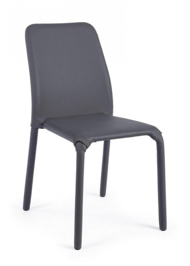 4x Sedia Pathos Pu grigio Cod.0731798 | Leroy Merlin