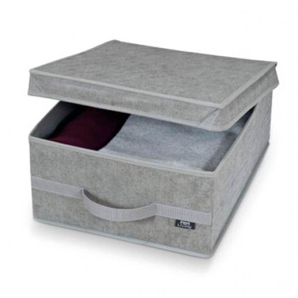 Relaxdays Organizer Per Armadi, Set Da 8, Box Guardaroba, 4 Misure Organizzatori Per Cassetti Scatole Grigio Scuro 90767312 - Foto 9