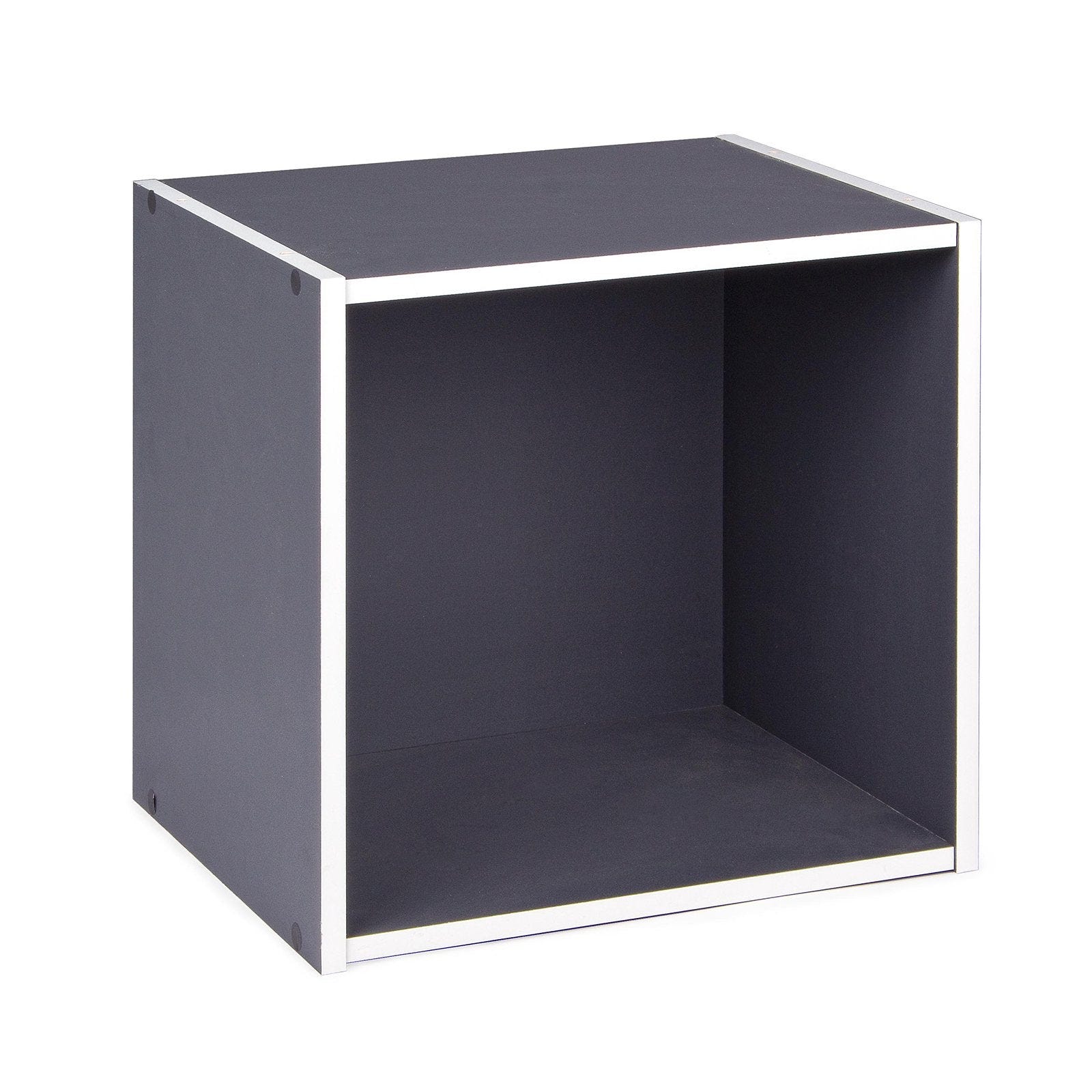 Cubo mensola 35 cm componibile a libreria arredamento moderno / Cubo con  anta / Blu