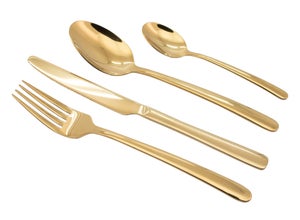 Posate Acciaio Inox Vidal Gold - Set 24 pezzi in scatola Gallery Oro