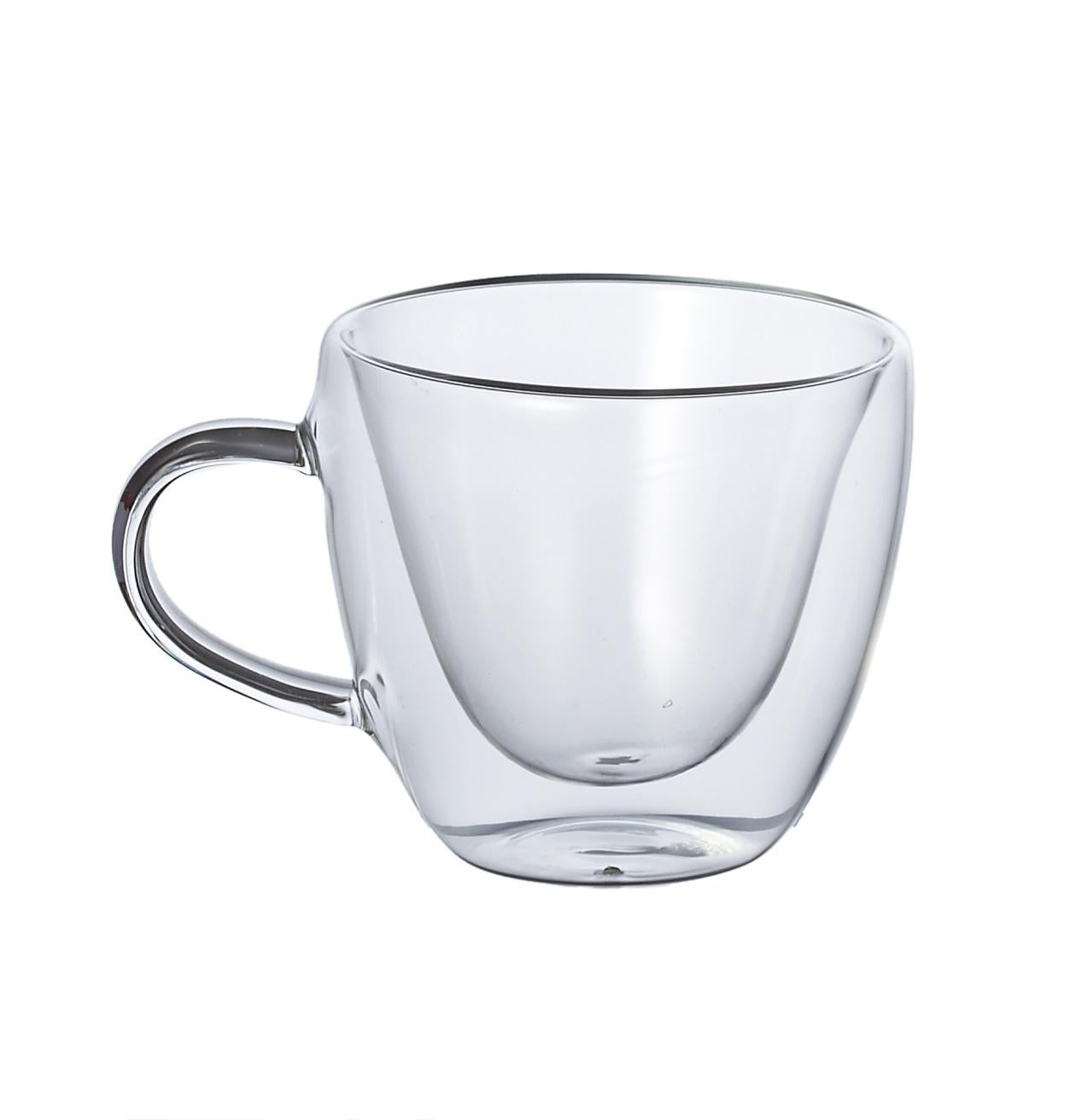 Anhow Set Di 4 Tazze Da Caffè In Vetro Borosilicato, 350 Ml, Con Manico