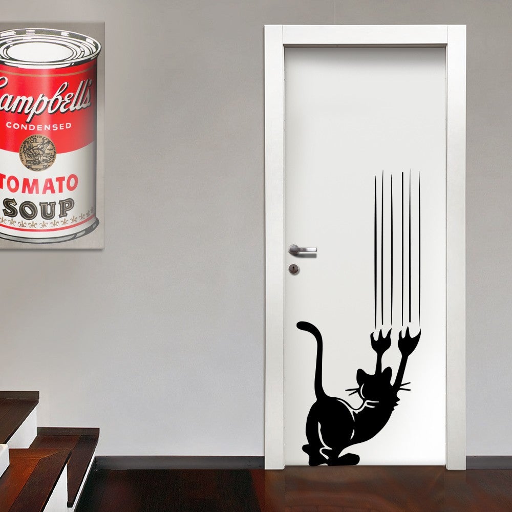 Adesivi murali gatti neri creativi adesivo murale in vinile