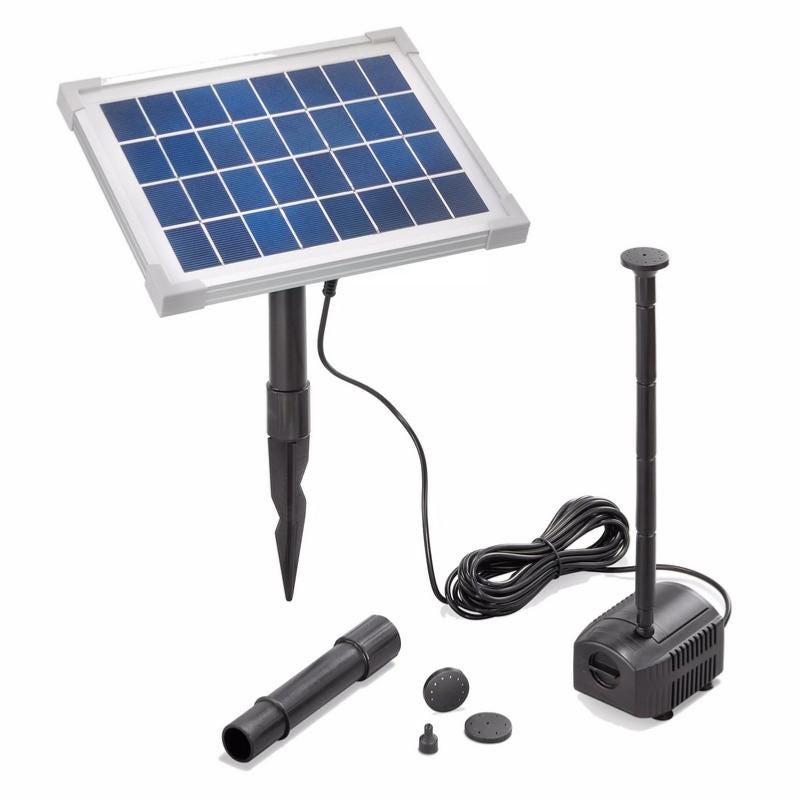 Pompe solaire pour bassin - 250 l/h - LED - Télécommande