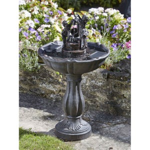 Fontaine solaire extérieur : zen, cascade, oiseaux  Solar water  feature, Garden water feature, Solar fountain