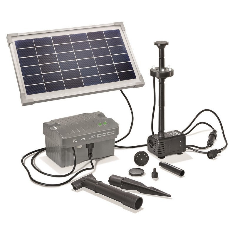 Kit pompe solaire bassin avec batterie et led 160L-5W