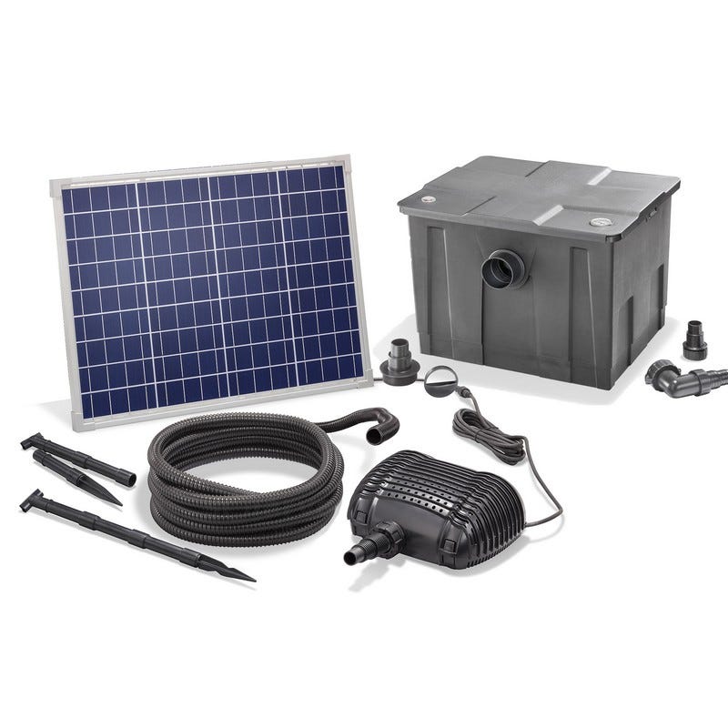 Heissner Kit pompe de bassin solaire env. 150 l/h / 0,00 004 m3/s