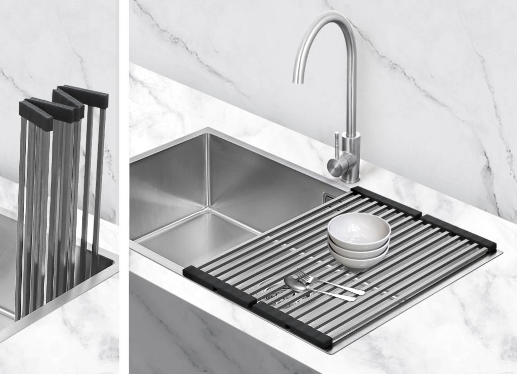 Colino Quadrato In Acciaio Inox Per Lavello 78x78 Mm – Filtro Anti-intasamento Microforato, Tappo A Rete Per Cucina E Bagno - 2