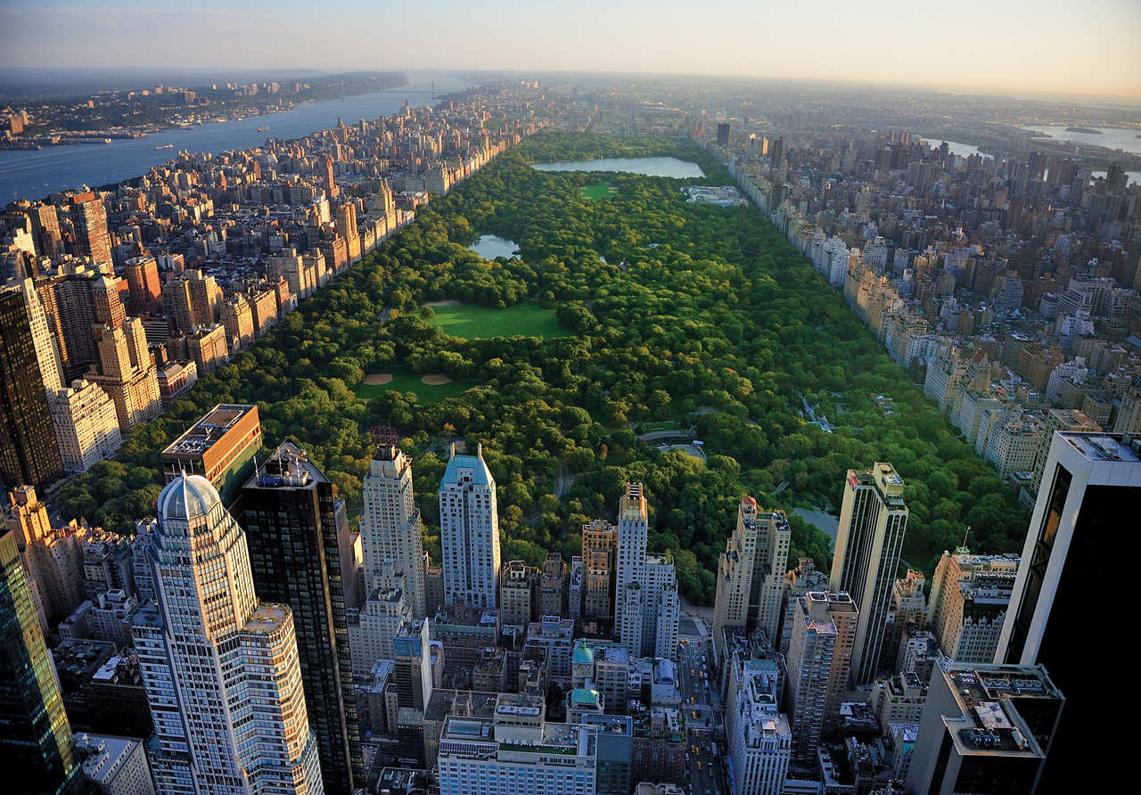 Papel pintado fotografia panorámica nueva york central park ciudad panorama 368x254 cm - incluye cola - moderno salon dormitorio papel no tejido