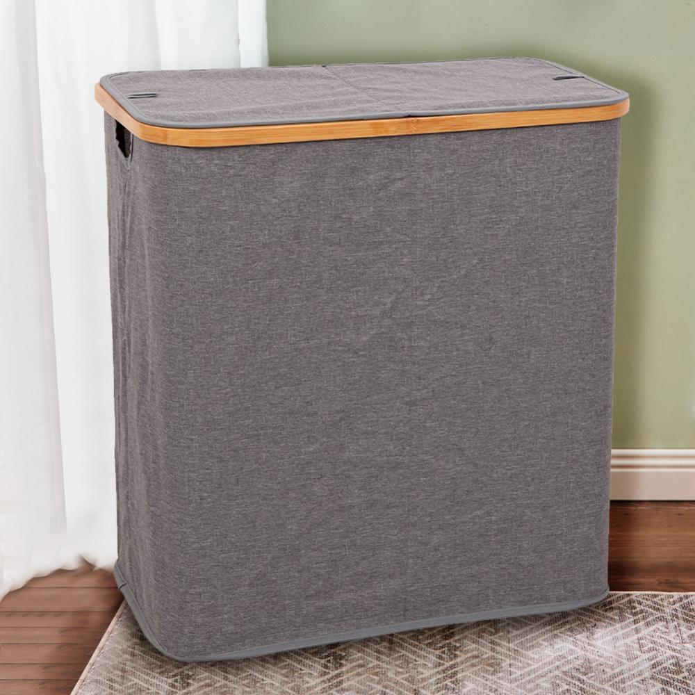 Cesto Portabiancheria Portatile 210L Con Ruote E Manici - Tessuto Oxford 600D - Organizer Per Bagno E Lavanderia