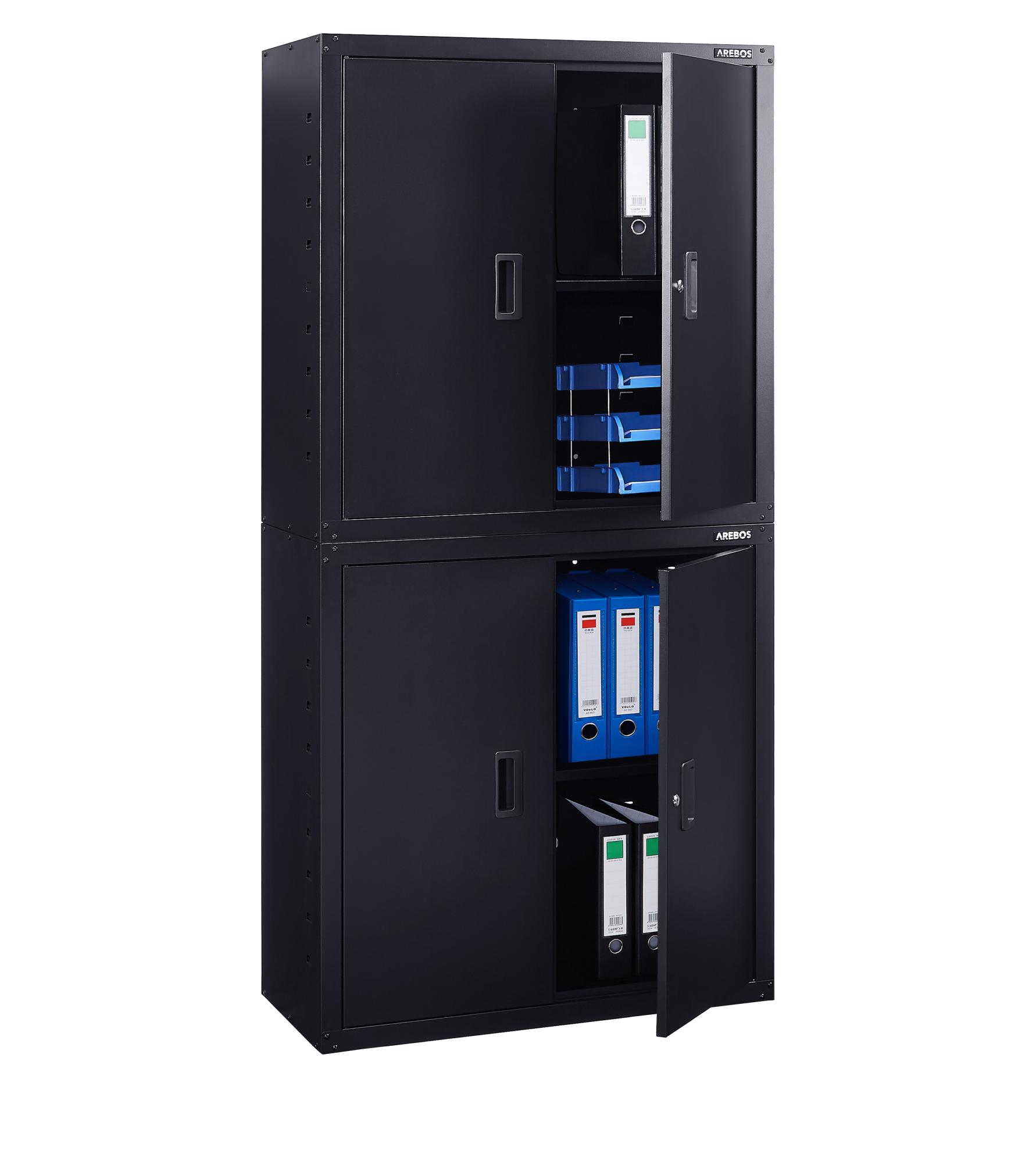 Armoire de classement Armoire de Bureau Armoire en Acier 2 étagères