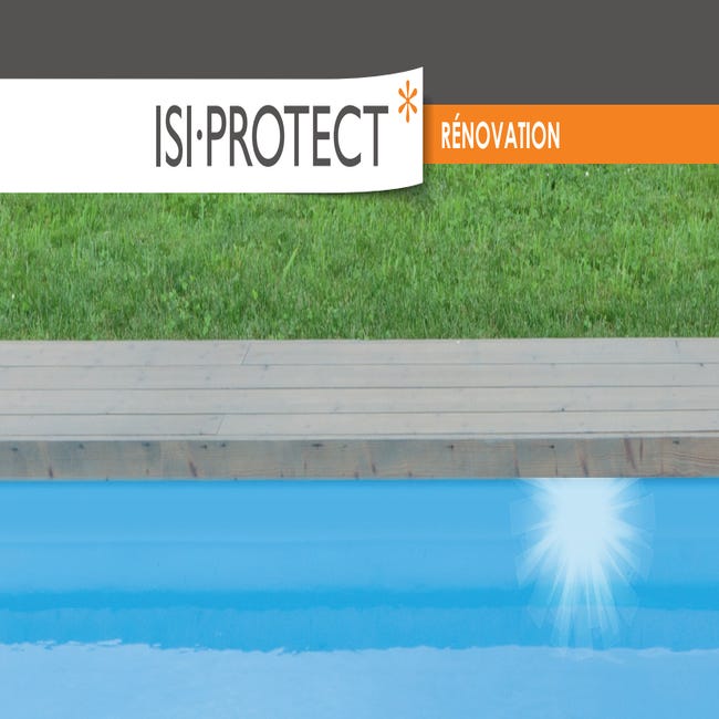 ISI'PROTECT RÉNOVATION, BLANC, Film de Protection adhésif pour ligne  d'eau de piscine, Plastique, Longueur 25m - POOLCO