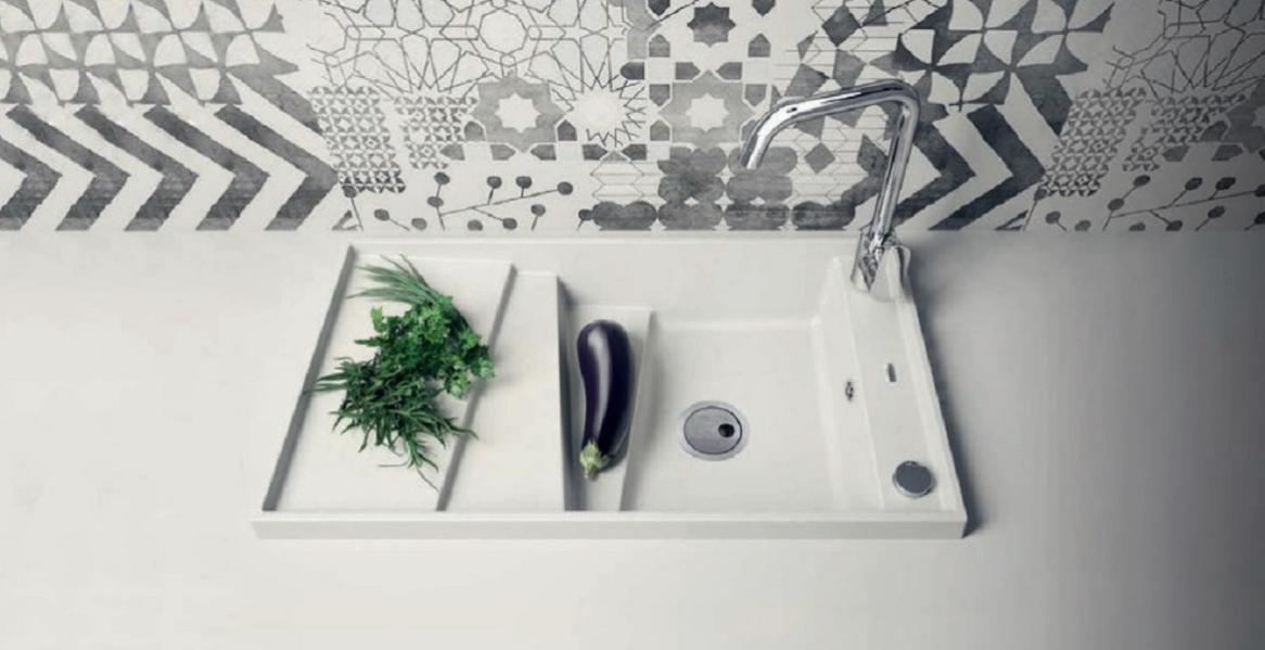 Evier de cuisine Blanc Alabaster 1 bac BATEA | Leroy Merlin