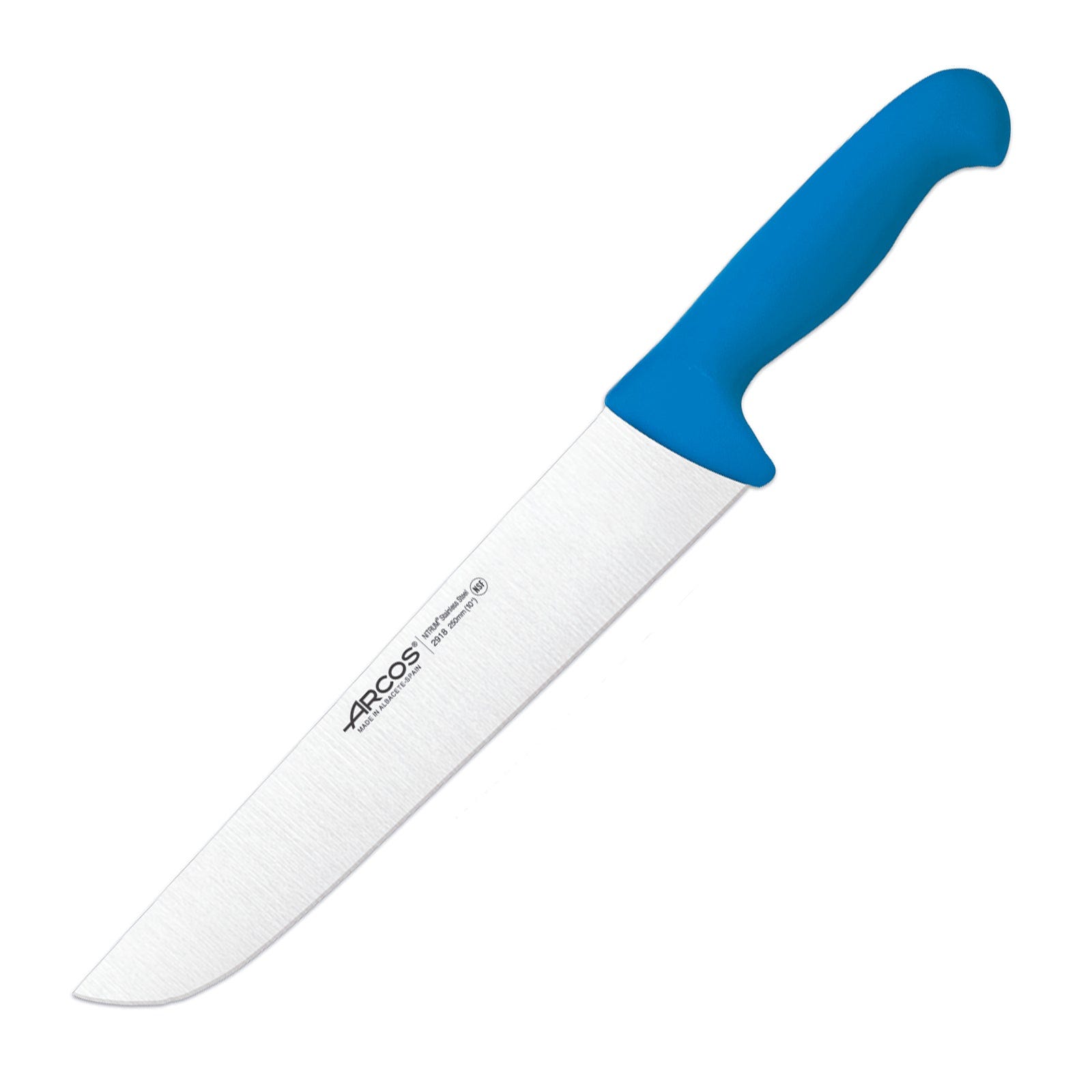 ARCOS Serie 2900 - Cuchillo de pescadería - Nitrum acero inoxidable 12 -  Mango azul de polipropileno - Plata - Sistema de identificación de color 