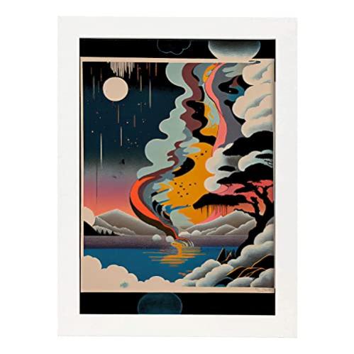 Strand Clothing Nanakorobi Yaoki Japanese Calligraphy Art Print Poster – Ukiyo-e Kanji Wall Decor - Unframed A3 Medium Size