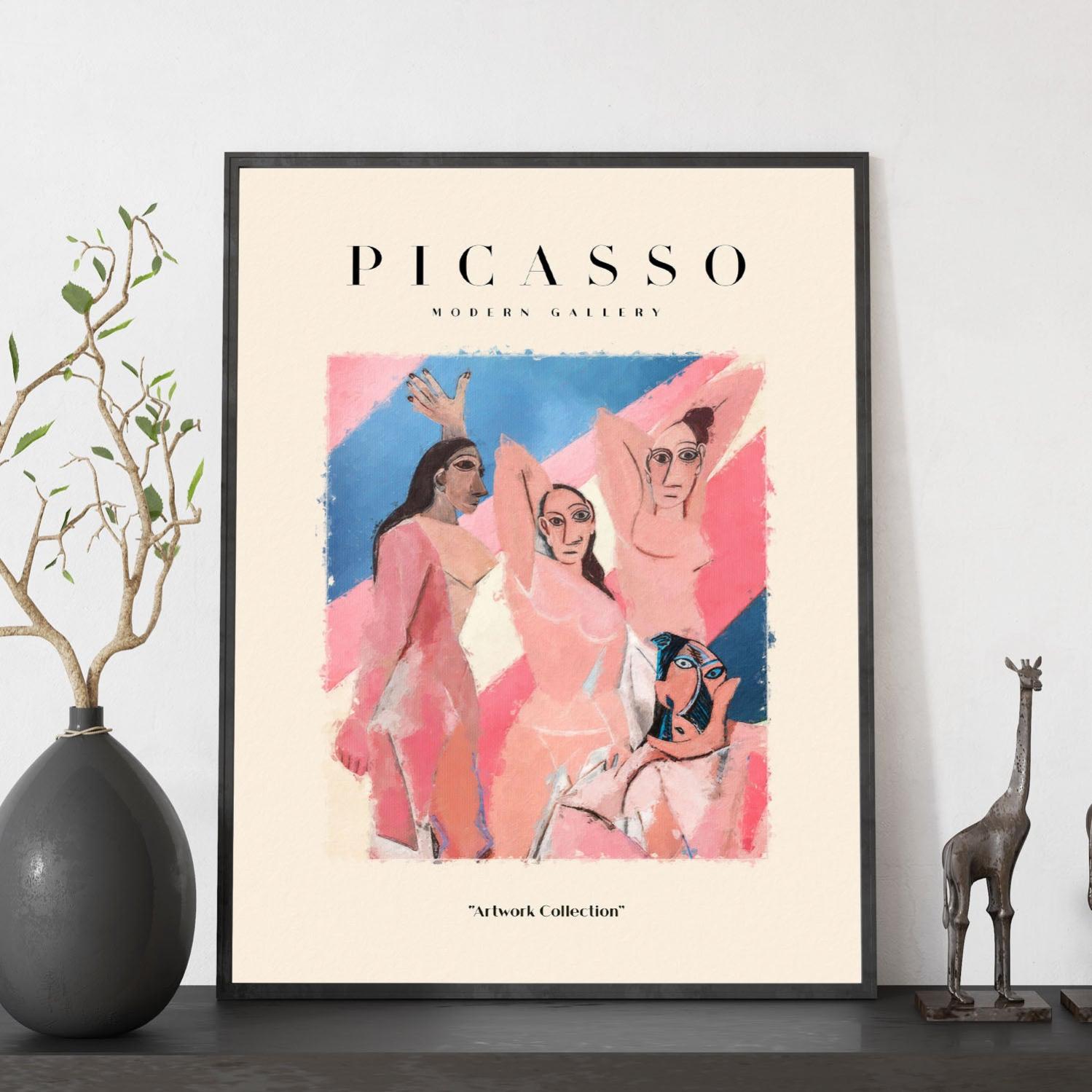 Nacnic Poster Con Cornice A3 – Notte E Giorno In Montagna, Disegni Colorati, Fatto In Spagna