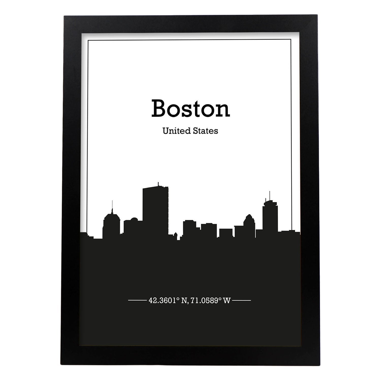 Boston Map - Usa. Skyline Stices De Villes Aux États-unis, Au Canada ...