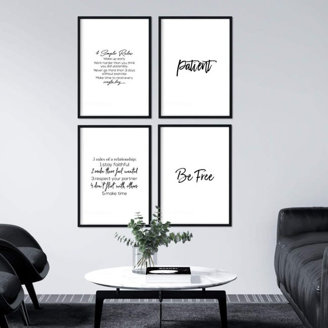 Les Posters Emballent Avec Des Phrases Inspirantes Ensemble De Feuilles Les Posters Emballent Avec Des Phrases Inspirantes Ensemble De Feuilles
